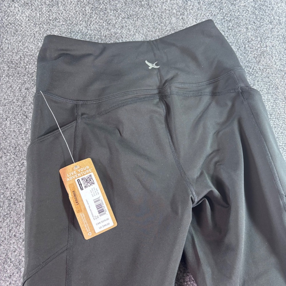 Eddie Bauer Crossover Trail Adventure Leggings Women XS Black New Hiking Pockets - Picture 6 of 8
